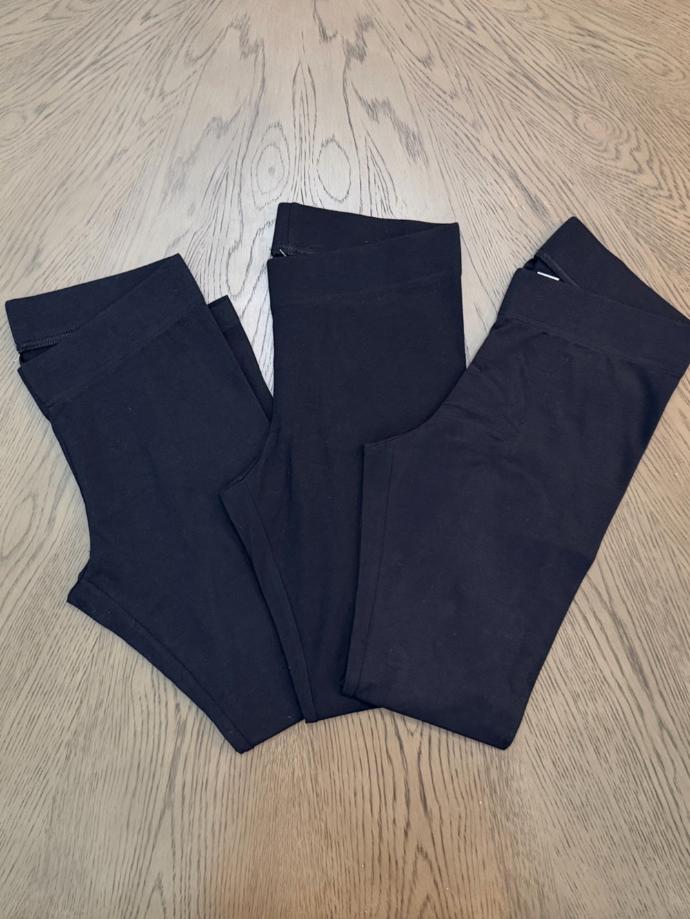 3 Pair Old Navy Black Girls' Everyday Stretch Leggings - Solid Basic